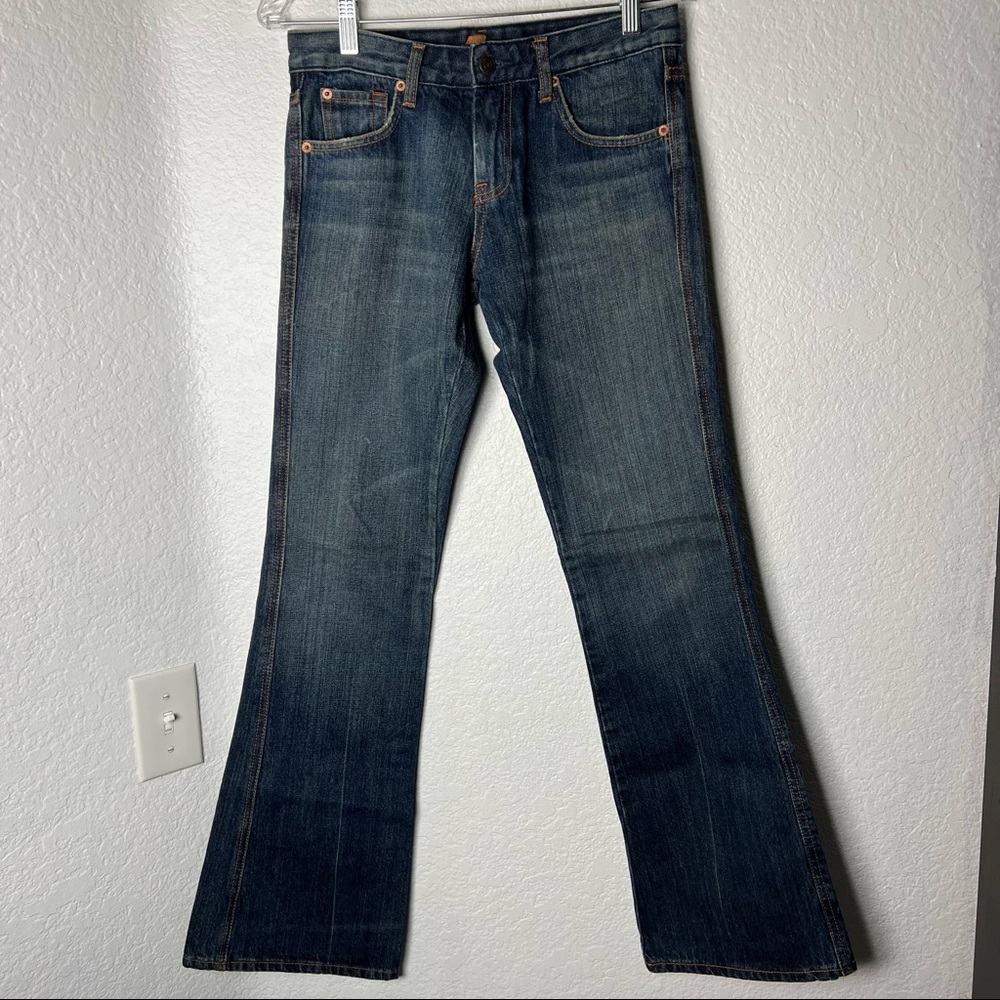 7 for all Mankind Flair Denim Jean with “A” embroidered pocket size 27 - Picture 4 of 17